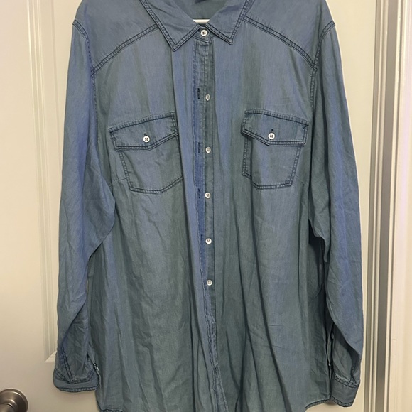 torrid Tops - Torrid Blue Button Down Shirt